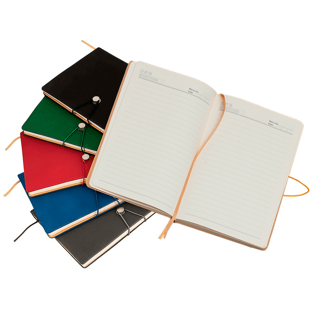 Caderneta Sintética 14x21cm Com Fecho 18519 Personalizado