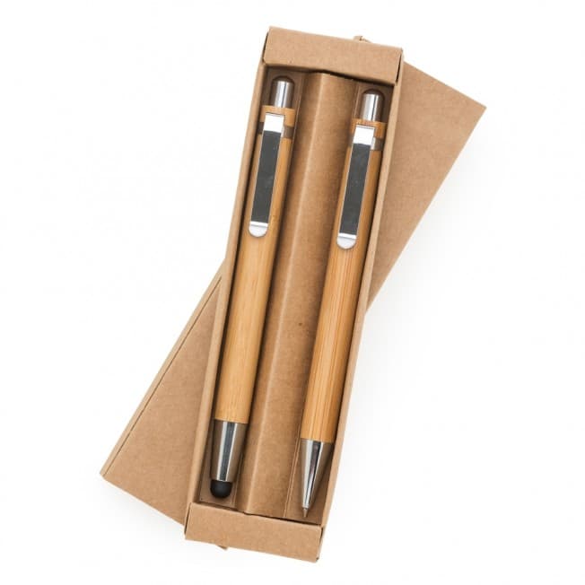 Kit Ecológico Caneta e Lapiseira Bambu 13796 Personalizado