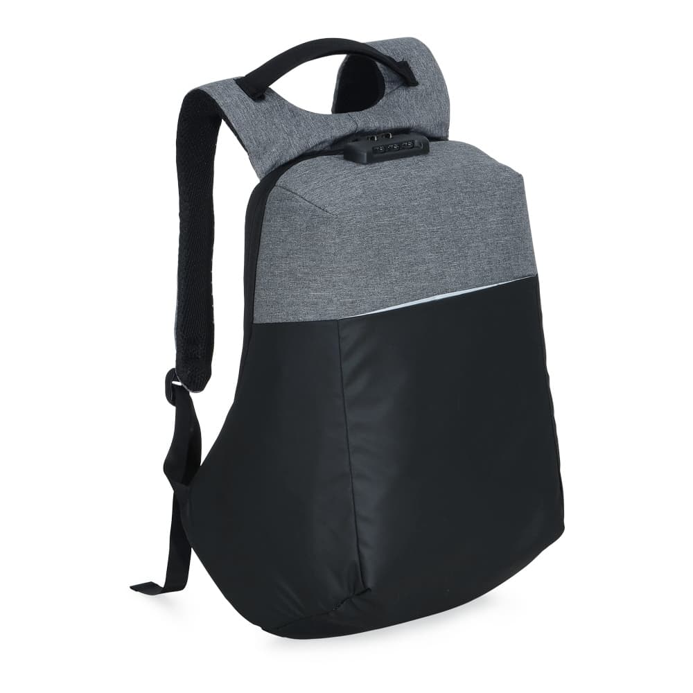 Mochila de Poliéster Antifurto USB com Segredo 02096 Personalizada