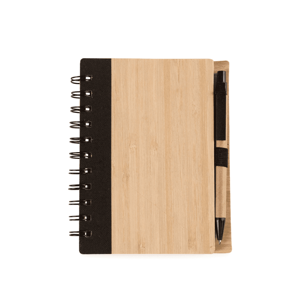 Bloco De Anotações Bambu com Caneta 13775 Personalizado