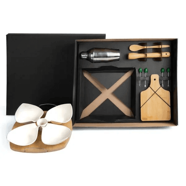 Kit Caipirinha com Petisqueira, Coqueteleira, Tábua E Utensílios - 14 Peças KT-9033C