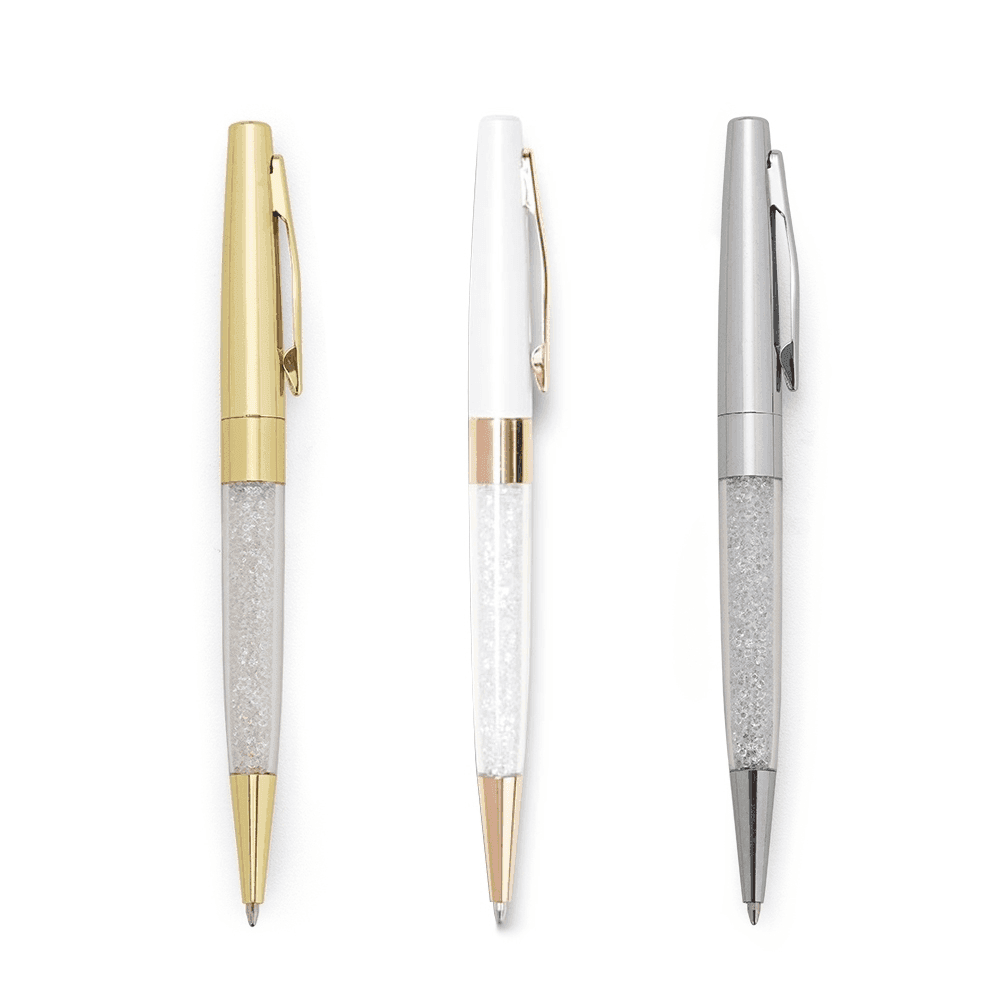 Caneta Semi-Metal Cristais 14554 Personalizada