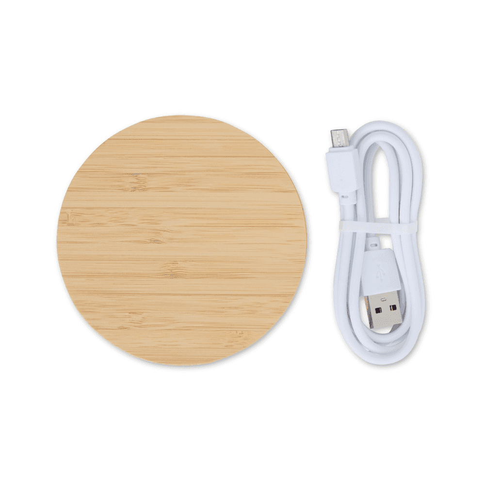 Base De Carregamento Wireless Em Bambu 06073