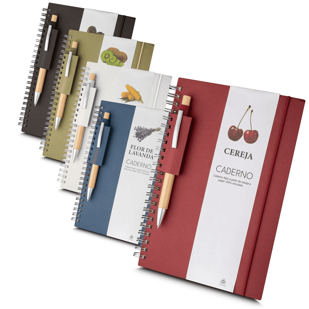 Caderno A5 Papel Reciclado 15077 Personalizado