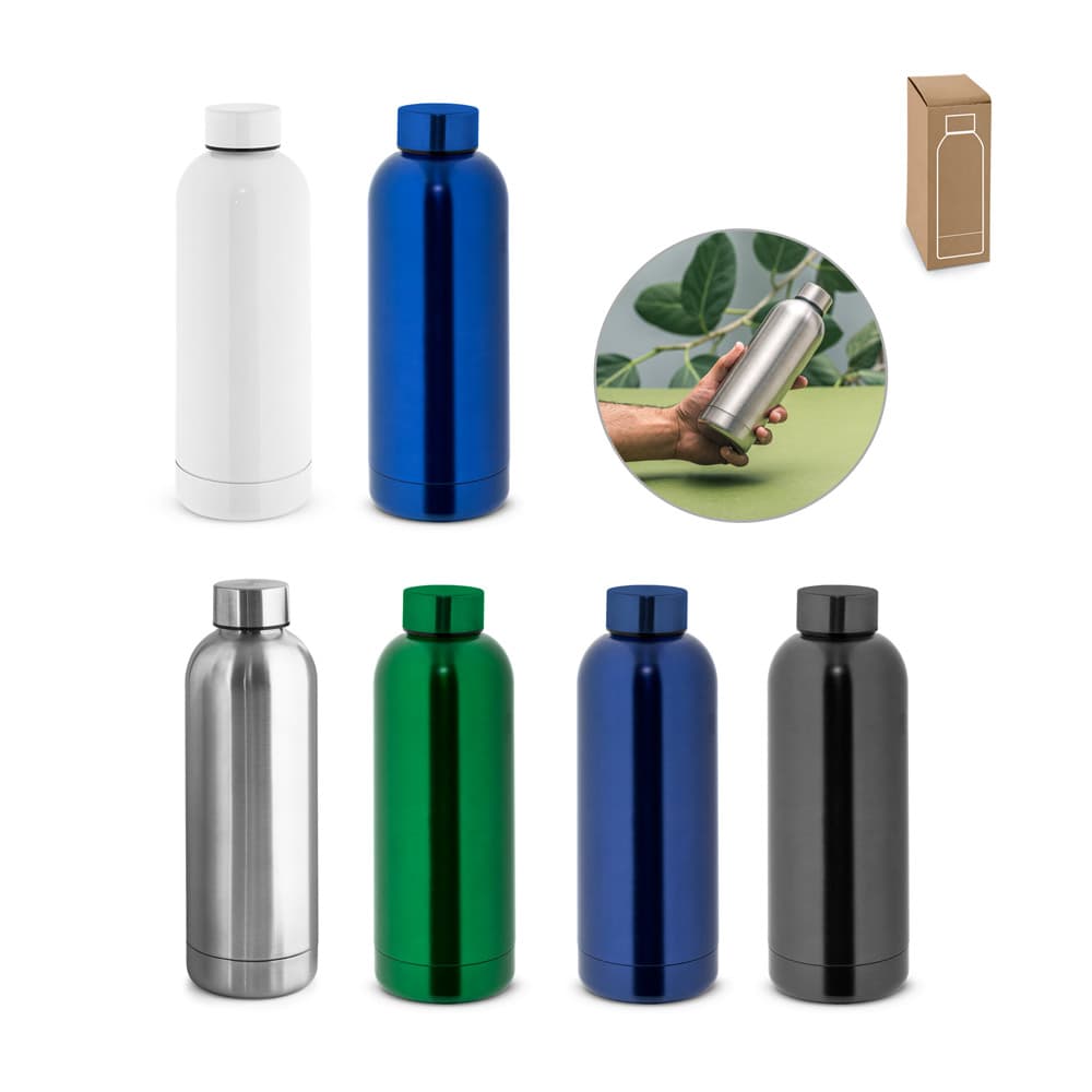 ODIN METTALIC. Garrafa Térmica em Aço Inox 550 Ml 94288