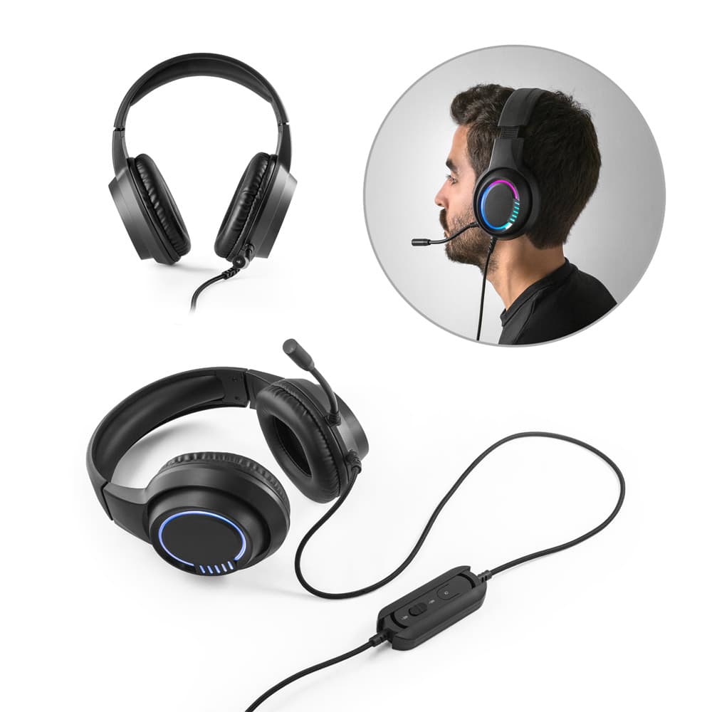THORNE HEADSET RGB. Fones De Ouvidos Para Jogos Com Microfone De Alta Qualidade Incorporado Com Luzes RGB 97135