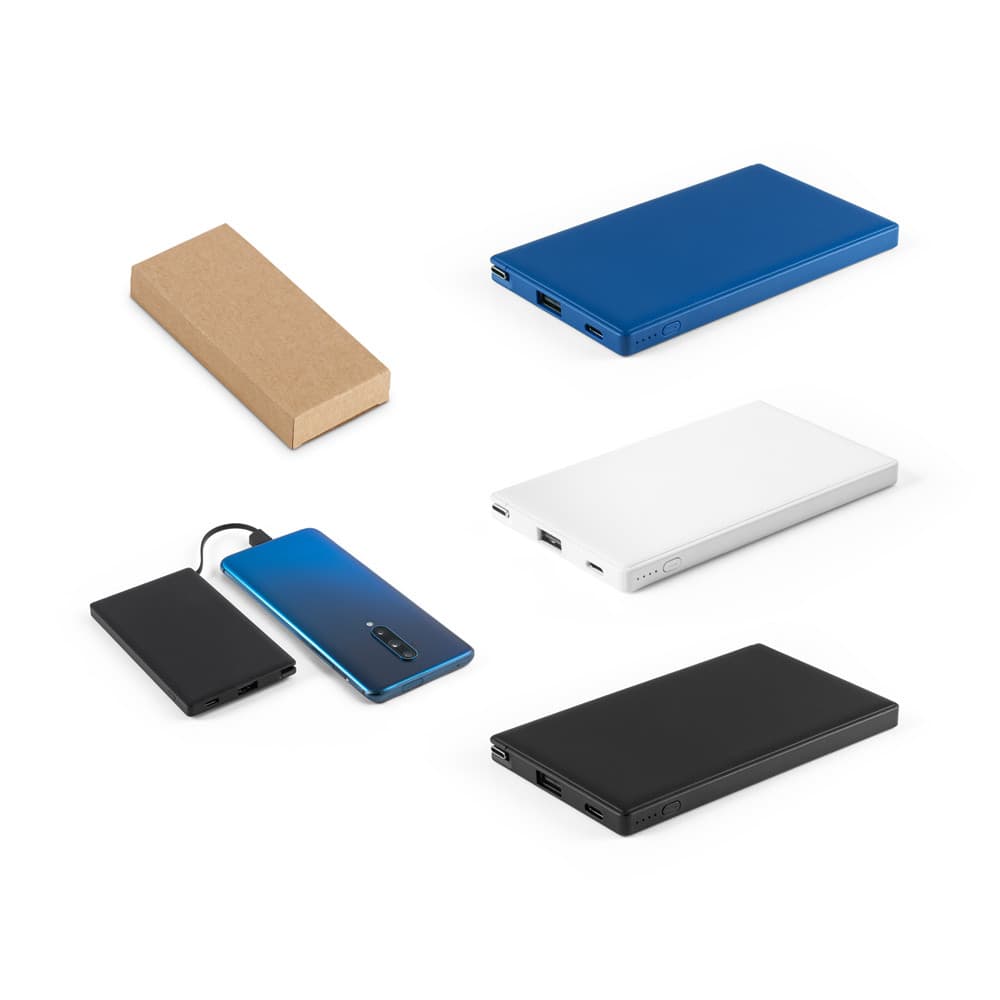 WIGNER. Bateria Portátil Em ABS 100% Reciclado E Bateria Em Lítio 4'000 Mah 97163