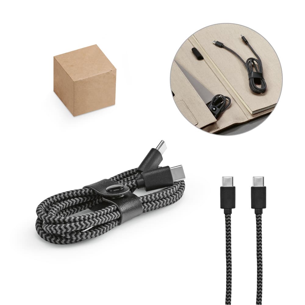 YONATH. Cabo USB-C De Carregamento Rápido Em PET 100% Reciclado (100% Rpet) 97174