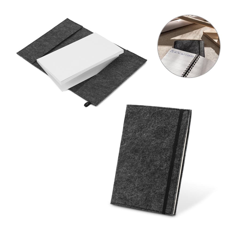 BALDWIN. Caderno A5 Com Capa Em Feltro 100% Reciclado 93636