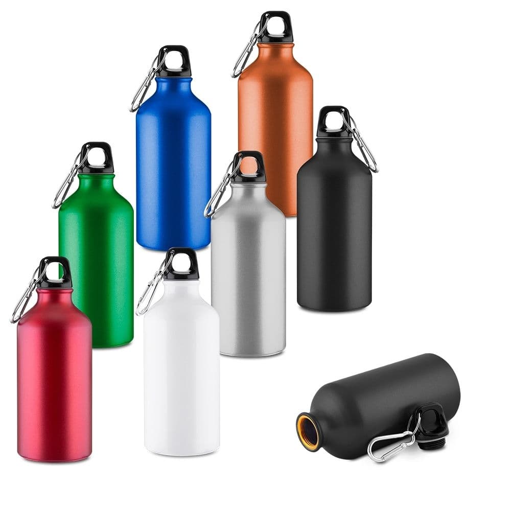 Garrafa Alumínio 550ml com Tampa e Mosquetão 15415