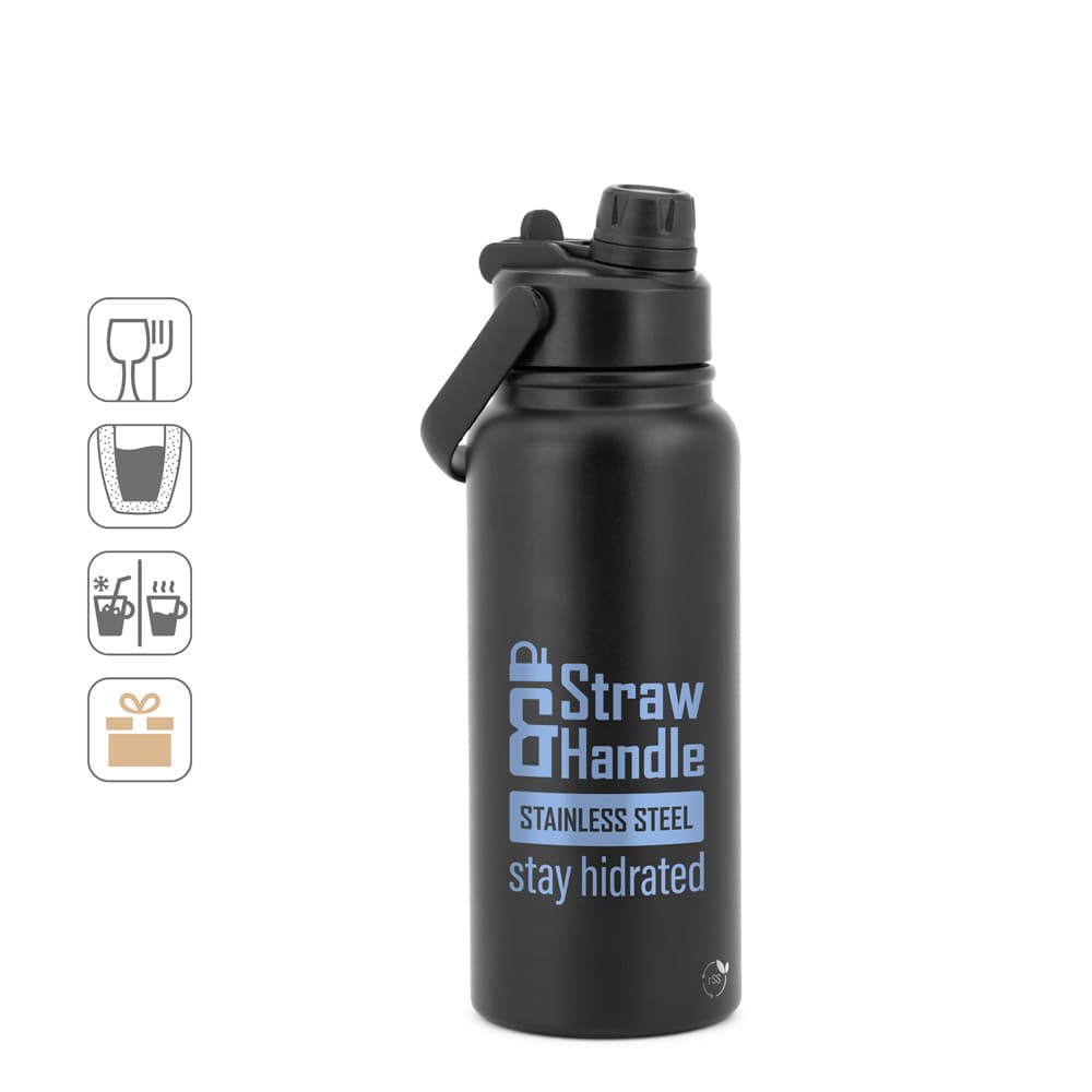 Alcaraz. Garrafa Em Aço Inox 90% Reciclado, Com Parede Dupla Isolada A Vácuo (830 Ml) 94389