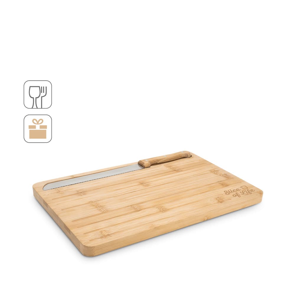 Catcher. Tábua De Cortar Pão Em Bambu Com Faca Incluso 94394
